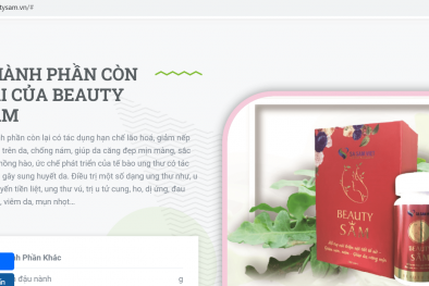  Thêm sản phẩm BeautySam do Công ty Lycosme Việt Nam quảng cáo có dấu hiệu vi phạm pháp luật?