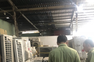 Tạm giữ gần 1.000 sản phẩm điện tử đã qua sử dụng hiệu Daikin, Panasonic, Hitachi, Fujitsu