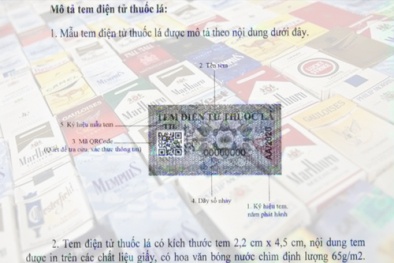 Từ ngày 15/5, thuốc lá, rượu nhập khẩu và sản xuất trong nước sẽ phải dán tem điện tử