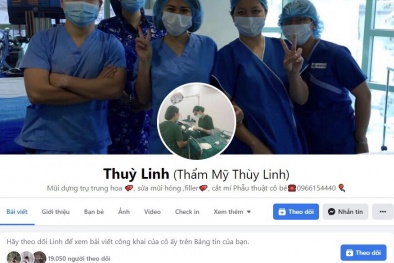 Cẩn trọng ‘thẩm mỹ Thùy Linh’ trên facebook: Thẩm mỹ hỏng rồi ‘phủi tay’?