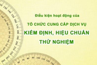 Điều kiện hoạt động của tổ chức cung cấp dịch vụ kiểm định, hiệu chuẩn, thử nghiệm 