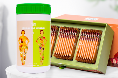 Bộ đôi sản phẩm Herbslim ngang nhiên quảng cáo công dụng như thuốc giảm cân 
