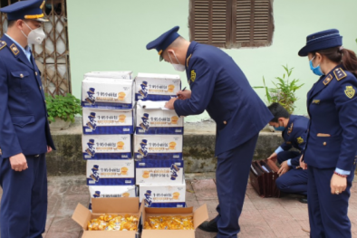 Lượng lớn nho khô, bánh bao nhân sữa không có giấy tờ hợp pháp bị thu giữ