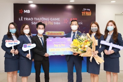 'Săn Ong tỷ phú' trên app MBBank, khách hàng trúng 1 tỷ đồng