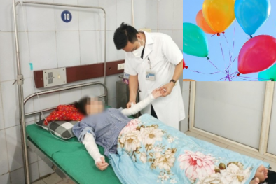 Thiếu nữ bỏng nặng do dỡ chùm bóng bay chứa khí hydro phát nổ