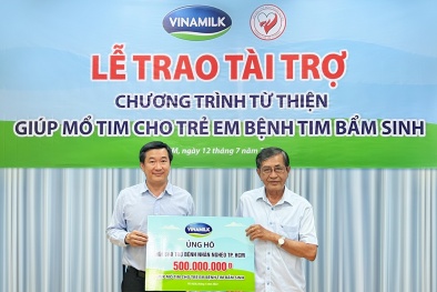Gần 1.300 bệnh nhân nghèo đã được Vinamilk hỗ trợ phẫu thuật tim và mắt
