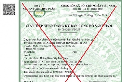 Cảnh báo thuốc nam gia truyền giả mạo giấy xác nhận của Bộ Y tế