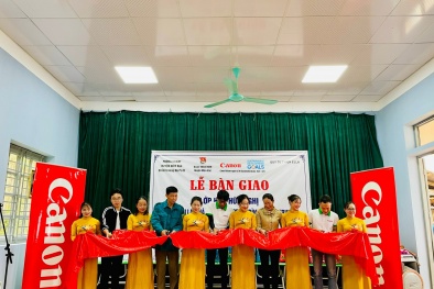 Khánh thành công trình lớp học cho điểm trường mầm non hữu nghị Canon-Ella-Nà Pù B