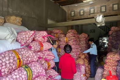Đồng Tháp: Tạm giữ 1,5 tấn củ tỏi vi phạm về nhãn hàng hóa