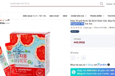 Thegioiskinfood.com có dấu hiệu quảng cáo TPCN như thuốc trị bệnh