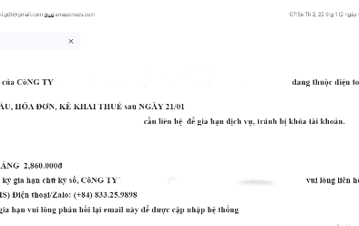 Cảnh báo: Giả mạo đơn vị cung cấp chữ ký số để lừa đảo
