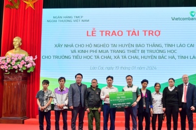 Vietcombank khánh thành nhiều ngôi nhà tặng người nghèo an cư đón Tết