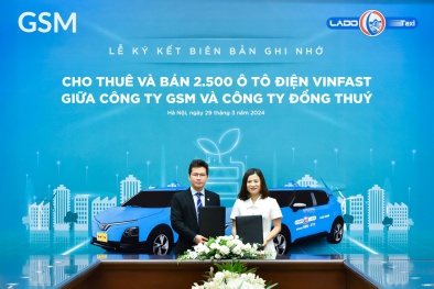 Lado Taxi ký thỏa thuận mua và cho thuê 2.500 ô tô điện VinFast từ GSM