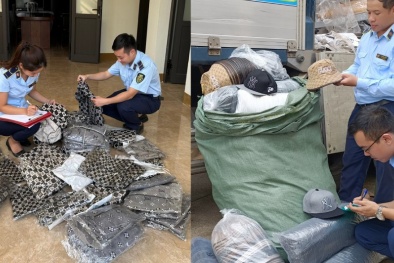 Quảng Bình liên tiếp thu giữ hàng nghìn sản phẩm mũ và áo chống nắng giả mạo nhãn hiệu