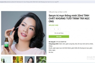 Quảng cáo Khoáng tươi Viba như thuốc chữa viêm da, vẩy nến, người dùng cần cẩn trọng?