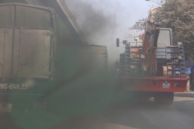 Bụi mịn tại Hà Nội vượt quy chuẩn Việt Nam và gấp 9 lần khuyến nghị của WHO