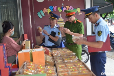 Nghệ An liên tiếp thu giữ, tiêu hủy nhiều sản phẩm không rõ nguồn gốc phục vụ Tết Trung thu