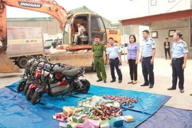Tiêu hủy số lượng lớn hàng hóa giả mạo nhãn hiệu, không rõ nguồn gốc tại Thái Bình