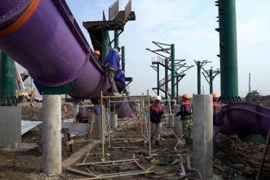Công trường đại đô thị nghỉ dưỡng của Sun Group tại Hà Nam sôi động ngày đêm