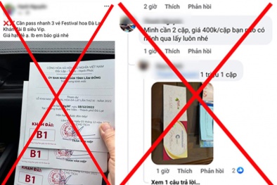 Phương thức lừa đảo mua bán giấy mời Lễ khai mạc Festival Hoa tại Lâm Đồng là vi phạm pháp luật