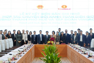 UBND Thành phố Huế và Tập đoàn Vingroup ký kết hợp tác toàn diện về chuyển đổi xanh, phát triển bền vững