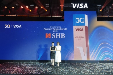 SHB lần thứ hai được VISA vinh danh 'Ngôi sao tăng trưởng thẻ năm 2025'