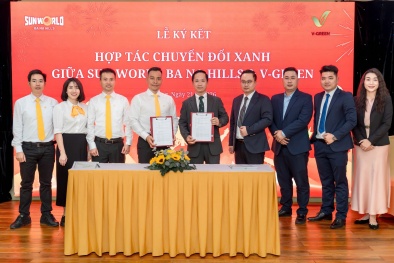 V-Green hợp tác triển khai trạm sạc, tủ đổi pin xe điện VinFast tại Sun World Ba Na Hills
