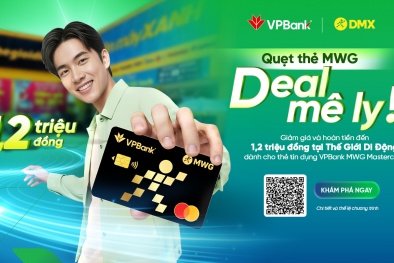 Thẻ tín dụng VPBank MWG Mastercard gia tăng ưu đãi cho người dùng tới 1,2 triệu đồng