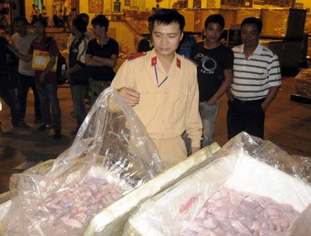 Nội tạng bẩn bị thu giữ