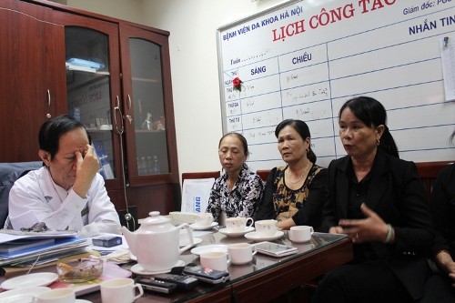 L&atilde;nh đạo Bệnh viện đa khoa H&agrave; Nội đ&atilde; cố gắng hết sức trong vụ việc của gia đ&igrave;nh b&agrave; Tưởng. 