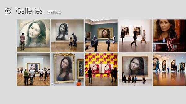 h&igrave;nh Photofunia với chủ điểm Galleries